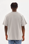 Unisex Baskılı Oversize T-shirt - Gri