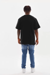 Unisex Baskılı Oversize T-shirt - Siyah
