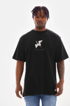 Unisex Baskılı Oversize T-shirt - Siyah