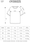 Unisex Bisiklet Yaka Baskılı Double Oversize T-shirt - Beyaz