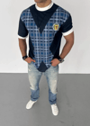 Unisex Bisiklet Yaka Baskılı Oversize T-shirt - Siyah