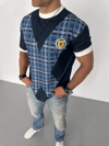 Unisex Bisiklet Yaka Baskılı Oversize T-shirt - Beyaz