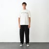 Unisex Bisiklet Yaka Baskılı Oversize T-shirt - Beyaz