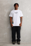 Unisex Bisiklet Yaka Baskılı Oversize T-shirt - Beyaz