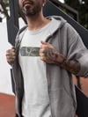 Unisex Bisiklet Yaka Baskılı Oversize T-shirt - Beyaz