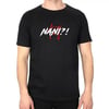 Unisex Bisiklet Yaka Baskılı Oversize T-shirt - Siyah