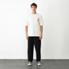 Unisex Bisiklet Yaka Baskılı Oversize T-shirt - Beyaz
