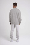 Unisex Biskilet Yaka Üç İplik Sweatshirt - Gri