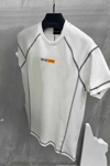 Unisex Dikişli Baskılı Oversize T-shirt - Beyaz