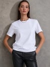 Unisex Kısa Kollu Bisiklet Yaka Basic Viskon Bluz