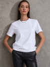 Unisex Kısa Kollu Bisiklet Yaka Basic Viskon Bluz