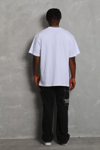 Unisex Oversize Düz Bisiklet Yaka T-shirt - Beyaz