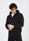 Unisex Tam Fermuarlı Kapşonlu  Sweatshirt - Siyah