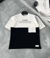 Unisex Torba Cep Detaylı  Parçalı T-shirt - Siyah