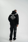 Unisex Uzun Kol Bisiklet Yaka Yıkamalı Sweatshirt - Siyah