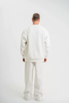Uzun Kol Bisiklet Yaka Basic Sweatshirt - Beyaz