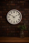 White Classic Modern 52 Cm Metal Duvar Saati