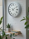 White Prime Roma Rakamlı 40 Cm Metal Duvar Saati