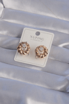 Xuping Rose Renk Oval Zirkon Taşlı Burgu Model Küpe