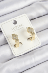 Xuping Zirkon Taşlı Kalp Model Gold Renk Kadın Küpe