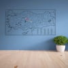 Yazılabilir Türkiye Haritası Manyetik Duvar Stickerı 110 x 56 cm