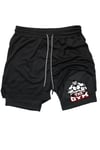 Hızlı Kuruyan 2 in 1 Yetişkin Unisex Spor Gym Gorilla Baskılı Taytlı Şort Fitness Gym Antrenman Halı