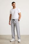 Machi Gri Erkek Biyeli Baggy Eşofman Altı Bol Paça Rahat Kalıp Beli Lastikli Cepli Sweatpants