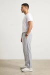 Machi Gri Erkek Biyeli Baggy Eşofman Altı Bol Paça Rahat Kalıp Beli Lastikli Cepli Sweatpants