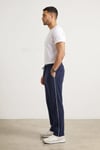 Machi Lacivert Erkek Biyeli Baggy Eşofman Altı Bol Paça Rahat Kalıp Beli Lastikli Cepli Sweatpants