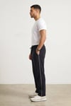 Machi Siyah Erkek Biyeli Baggy Eşofman Altı Bol Paça Rahat Kalıp Beli Lastikli Cepli Sweatpants