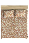 Maki Home %100 Pamuklu Çiçek Baskılı 180x200 Battal Boy Lastikli Çarşaf Takimi