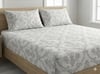 Maki Home %100 Pamuklu Çiçek Baskılı 180x200+2*(50x70) Battal Boy Lastikli Çarşaf Ve Yastık Kılıfı