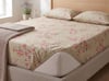 Maki Home %100 Pamuklu Çiçek Desenli 160x200 Çift Kişilik Lastikli Çarşaf Seti Yeşil Bej