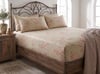 Maki Home %100 Pamuklu Çiçek Desenli 160x200 Çift Kişilik Lastikli Çarşaf Seti Yeşil Bej