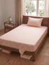 Maki Home %100 Pamuklu Çıtır Çiçekli 120x200 Tek Kişilik Lastikli Çarşaf ve Yastık Kılıfı Seti