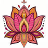 Maki Home 41x41 cm Lotus Çiçeği Desenli Kırlent Kılıfı - Bohem Temalı Salon Yazlık Dekoratif 