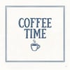 Maki Home 41x41 cm Mavi Coffee Time Desenli Kırlent Kılıfı - Kahve Köşesi ve Mutfak İçin Eğlenceli