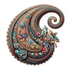 Maki Home 41x41 cm Paisley Şal Desenli Kırlent Kılıfı - Modern Bohem Temalı Salon Yazlık Dekoratif 