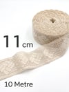 Maki Home Bej Çok Amaçlı Dekoratif Danetl Güpür 11cm x 10Metre Şerit Dantel, Havlu, Çeyiz ve El İşi
