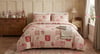 Maki Home Çift Kişilik 200x220 Pamuklu Patchwork Gül Desenli Nevresim Seti - Country Tarz Kırkyama