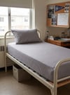 Maki Home Çizgili Polycotton 90x190+50x70 Tek Kişilik Lastikli Çarşaf  Set Yurt Pansiyon Öğrenci Evi