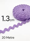 Maki Home Lila Çok Amaçlı Dekoratif Zikzak Şerit Sutaşı Biye Dikiş ve Süsleme Şeridi 1.3cm x 20Metre