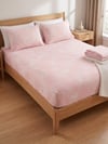 Maki Home Pamuklu Çıtır Çiçek Desenli 160x200 Çift Kişilik Lastikli Çarşaf  ve Yastık Kılıfı Seti