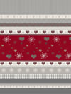 Maki Home Yastık Kılıfsız Çift Kişilik 200x220 cm Pamuklu Tek Nevresim Kırmızı Kalpli ve Kar Tanesi
