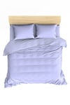 Makiteks %100 Pamuklu Açık Mavi Çift Kişilik Nevresim ve Yastık Kılıfı Seti - 200x220 + 2*(50x70)