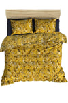 Makiteks %100 Pamuklu Hardal Kır Çiçekleri 200x220+2*(50x70) Çift Kişilik Nevresim Seti