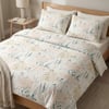 Makiteks %100 Pamuklu Pastel Çiçek Baskılı 200x220+2*(50x70) Çift Kişilik Nevresim Ve Yastık Kılıfı