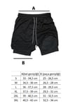 Makiteks Siyah Taytlı Şort - Gym Mode On Baskılı Çift Katlı Hızlı Kuruyan Spor Şortu Fitness Gym