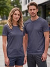 Unisex Füme Koyu Gri Dry Touch Nefes Alabilen Kısa Kollu Spor T-Shirt Hızlı Kuruyan Koşu Fitness 