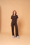 Koyu Kahverengi Pijama Takımı